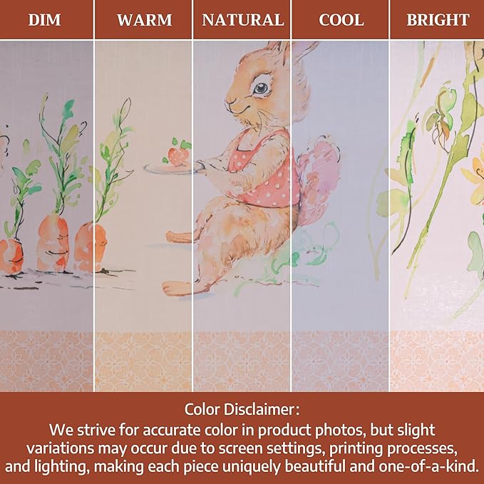 Maison d' Hermine Table Cloth Rectangle Table 100% Cotton 70 x 140 Inches Tablecloth Reusable Decorative for Dining Room Farmhouse Home Valentines Day Decorations Spring Summer - Bunny Party