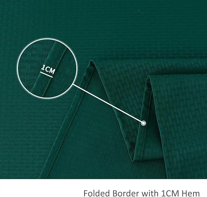 maxmill Weaved Texture Tablecloth Water Resistance Antiwrinkle Spillproof Soft Washable Christmas Table Cloth for Dining Room, Banquet Parties Holiday Dinner, Rectangle 60 x 108 Inch, Hunter Green