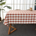 Gingham Table Cloth for Rectangle Tables Orange Checkered Plaid Tablecloth Heavy Duty Cotton Blend Washable & Wrinkle Table Cover for Outdoor Kitchen Dining Picnic Camping (52x70 Inch)