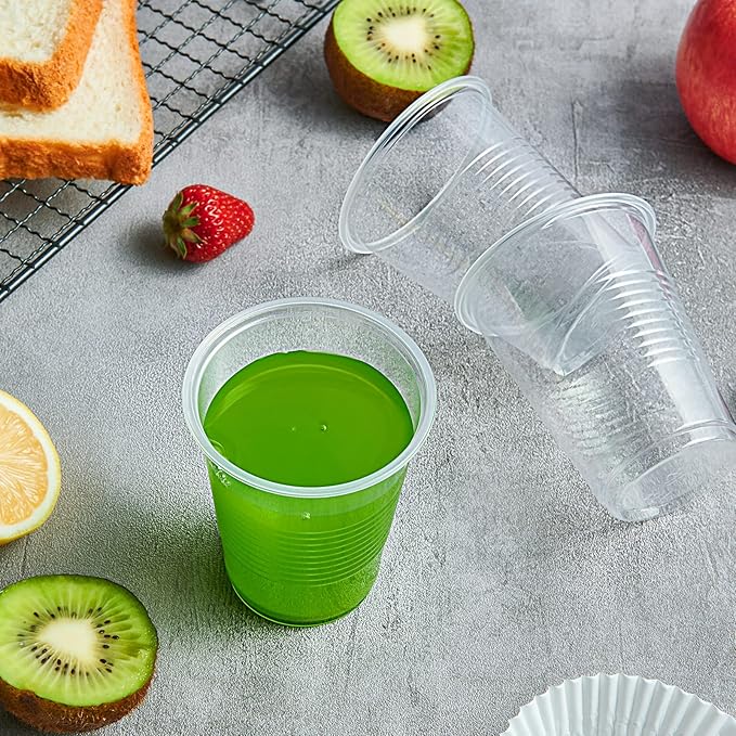 Lilymicky 500 Pack 7 oz Clear Plastic Cups, Disposable Drinking Cups, Plastic Party Cups for Birthday Parties, Picnics, Ceremonies, and Any Events