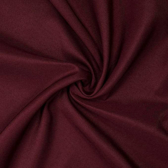 Gee Di Moda Round Tablecloth - 70 Inch Burgundy Round Table Cloth for 24 to 48 Inch Round Tables - Heavy Duty Washable Fabric - for Buffet Table, Holiday Party, Dinner, Wedding & Baby Shower
