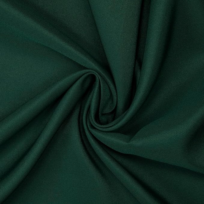 Gee Di Moda Round Tablecloth - 132 Inch Hunter Green Round Table Cloth for 72 to 96 Inch Round Tables - Heavy Duty Washable Fabric - for Buffet Table, Holiday Party, Dinner, Wedding & Baby Shower