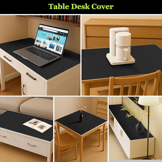 Warmstar Leather Table Cover 16 x16 Inch, 1.8MM Thick PVC Table Protector Waterproof, Desk Cover Protector Non-Slip Table Pad for Kitchen, Dresser, Gaming Desk,Dining Room Table