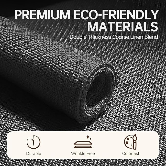 Blue Forest Placemats Set of 4, Dual-Layered Thickened Faux Linen Table Mats Heat Resistant Machine Washable Wrinkle Free Place Mats for Kitchen Dining Outdoor/Indoor (Dark Green)