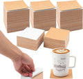 400 PCS 4 Inch Square Self-Adhesive Cork Sheets for Coasters, Cork Coaster Backing Pad for Home Tabletop Decoration