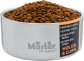 Master Pet Supply Stainless Steel Dog Bowls - 64 oz, Heavy Duty - Stainless Steel, Double Wall Extra-Thick Insulated, Non-Slip Pet Water Bowl for Dogs, Cats & Pets, Anti Rust Metal, Dish Washer Safe