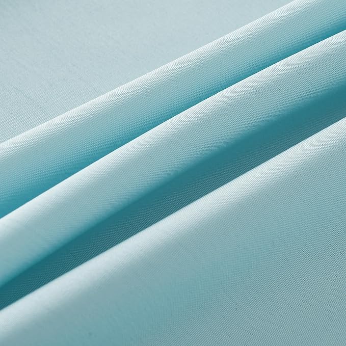 2-Pack 60x144 inch Dusty Blue Table Cloths, Solid Stain and Wrinkle Resistant Oblong Tablecloth, Premium Plain Weave Polyester Fabric Rectangle Table Linen Covers for Hotel, Banquet