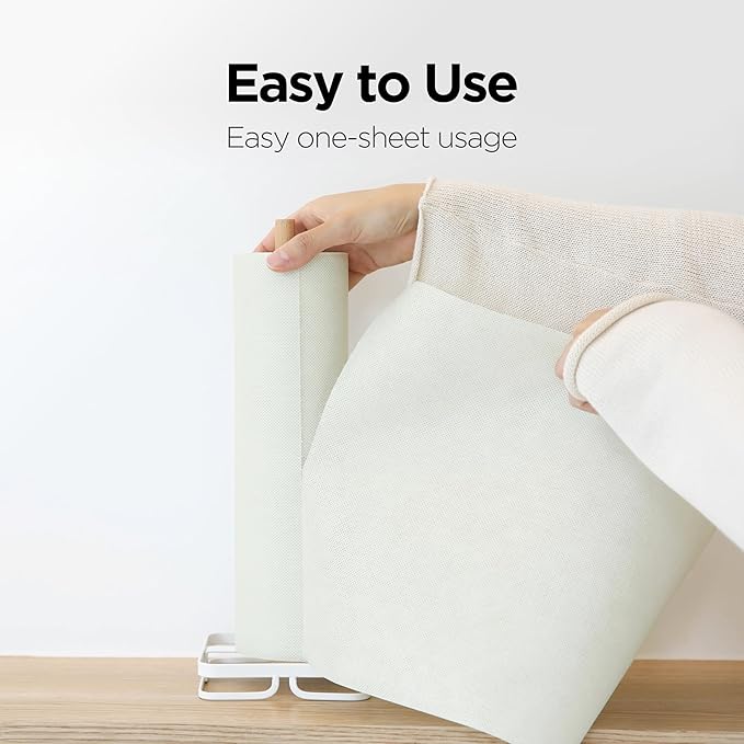 Meekly Daily Dish Cloth Cleaning Scrubber Sheet, Multi-Purpose Reusable Disposable Tear-Off Roll, Durable Washable Fast Dry Kitchen Towel for Kitchen Home Cleaning Use (30 Sheets) (Light Grey)