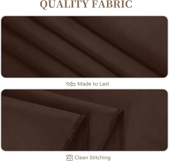 8 Pack Round Tablecloth 120 Inch Cloth Brown Tablecloth for Round Tables, Washable Polyester Table Cloth Stain and Wrinkle Resistant Decorative Table Cover for Wedding Party Dining Banquet