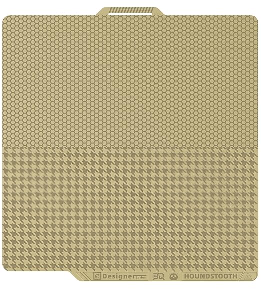 BIQU Designer Series Panda Build Plate for Bambu-Lab P1P/P1S/P2S/X1C/X1E/A1 [Honeycomb + Houndstooth] 257x257mm 3D Printers Spring Steel Removable Surface Platform