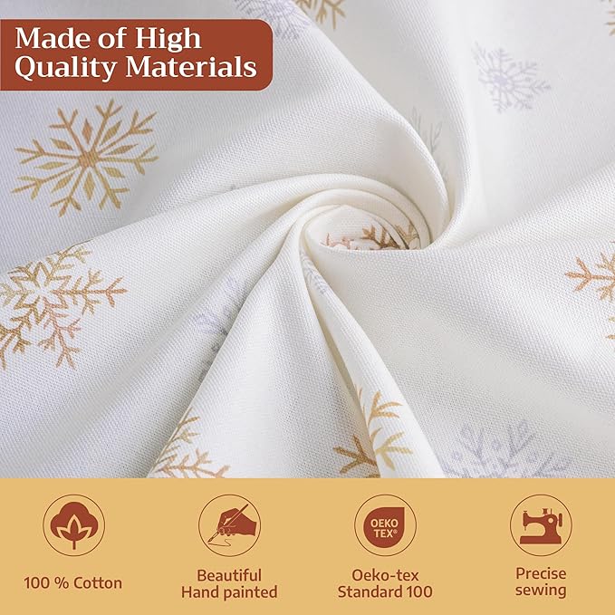 Maison d' Hermine Table Cloth Rectangle Table 100% Cotton 60 x 108 Inches Fall Tablecloth Reusable Everyday Use for Thanksgiving Christmas Decorations Dining Farmhouse Party (Deer in The Woods)