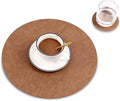 Set of 8 PU Leather Placemats, Waterproof Coffee Coasters, Kitchen Table Mats, Easy to Wipe Off for Dining Round Table