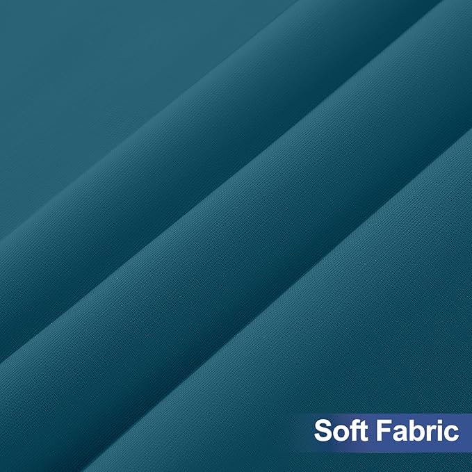 homing 2 Pack Rectangle Table Cloth, Elastic Fitted Fabric Tablecloth Fits for 6 Foot Folding Tables, Washable Table Cover for Picnic, Camping, Indoor & Outdoor (Peacock Blue, 30" x 72")