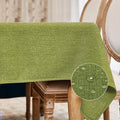 BALCONY & FALCON Rectangle Tablecloth Washable Wrinkle Resistant and Water Proof Table Cloth Decorative Linen Fabric Tablecloths for Dining Parties Kitchen Wedding and Outdoor (Avocado Green, 55x95)