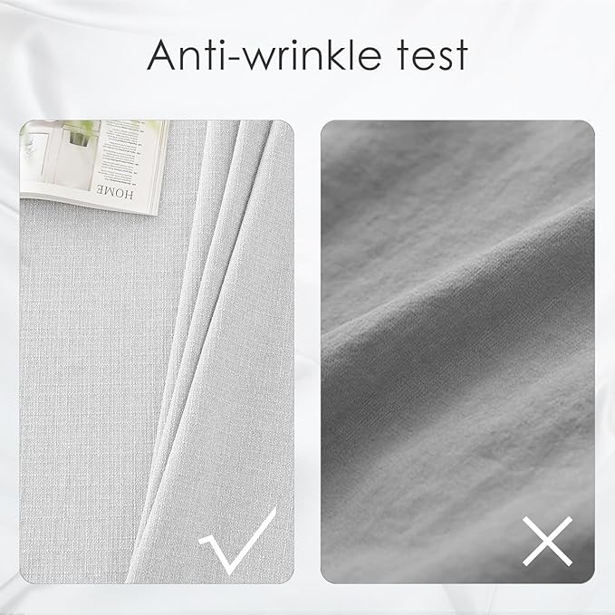 BALCONY & FALCON Rectangle Tablecloth 57" x 85" Washable Wrinkle Resistant and Water Proof Table Cloth, Decorative Linen Fabric Tablecloths for Dining Party Kitchen Wedding and Outdoor, Owl Grey