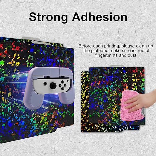 Rainbow Confetti PEF+Galaxy PEY Smooth Build Plate for Bambu Lab X1 X1C X1E P1P P1S P2S A1, Double Sided Textured Spring Steel Sheet Flexible Plate for Bambu Lab 3D Printer 257x257mm