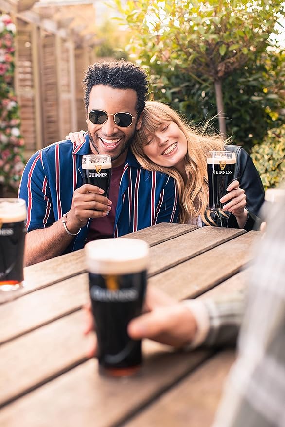 Guinness Gravity Official Beer Pint Glass | Large 20oz Pints Drinking Thick Beer Glasses Beer 20 oz Glasses