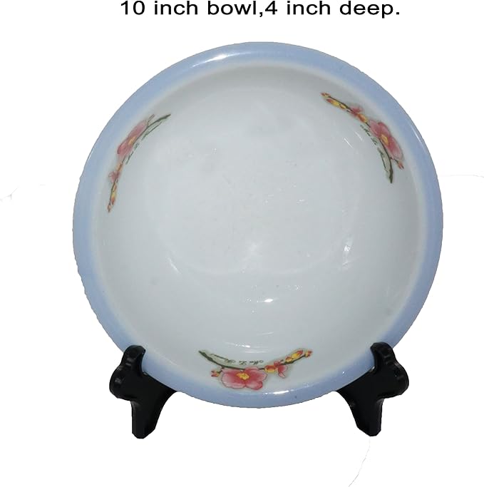 Artliving Display Stand Easel Bowl Stand for Display Large Deep Bowls, Platters and Deep Dishes Black.