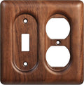 Decorative Outlet and Light Switch Covers Solid North American Walnut Plug Plate and Single Toggle Wall Plates for Rustic Contemporary Interiors
