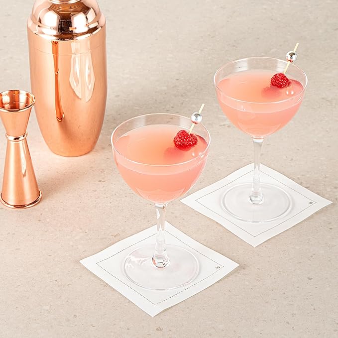 Restaurantware-Vetri 8 Ounce Nick And Nora Glasses, 6 Dishwashable Martini Glasses - No Lead, Vintage Inspired, Clear Glass Cocktail Drinkware, For Hosting Parties, Serve Whiskey, Gin And More