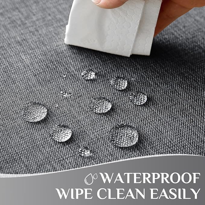Softalker Large Outdoor Tablecloth Rectangular 104 x 60 Inch Dark Gray Linen Textured Table Cloth Stain and Wrinkle Resistant Table Cover for Spring,Easter,Summer,Party,Garden,Coffee Decor Tabletop