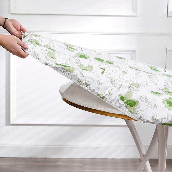 Walrus Round Vinyl Fitted Tablecloth with Flannel Backing Elastic Edge Design Table Cover Waterproof Oil-Proof PVC Table Cloth Stain-Resistant Best for 37"-44" Round