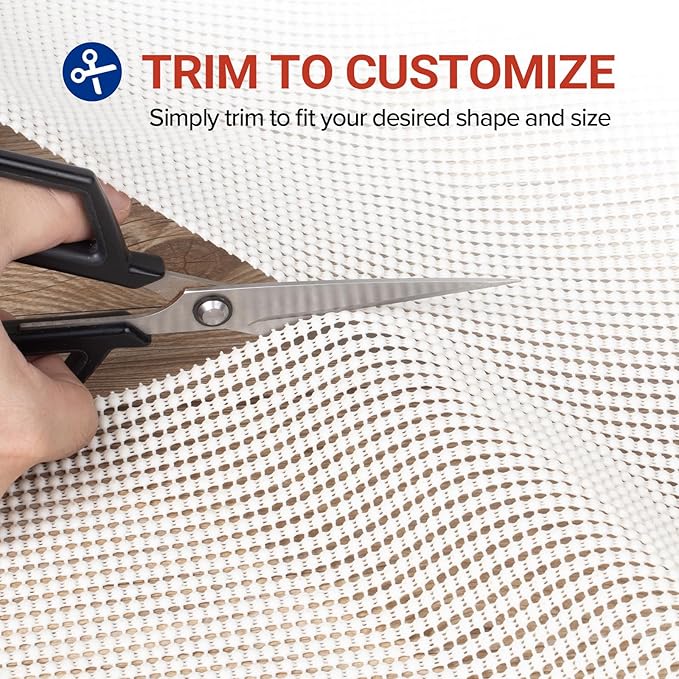 Non-Slip Rug Pad Gripper 2x6 Feet, Anti Skid Mat for Kitchen Hallway Runner Rug, Keep Rugs in Position and Safe, Thick Cushioned Carpet Pad for Hardwood Floors Protection