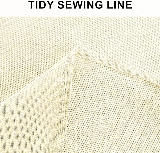 Hiasan Round Tablecloth 30 Inch Linen - Wrinkle and Stain Resistant Washable Polyester Fabric Table Cloth for Dining Room Kitchen Party, Champagne