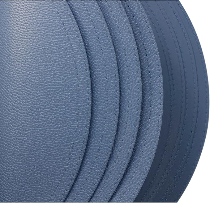 Set of 8 Faux Leather Round Placemats and Coasters, Coffee Mats Kitchen Table Mats, Waterproof, Easy to Clean for Kitchen Dining Round Table