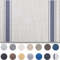 Placemats Set of 8 - Easy Clean Woven Vinyl Placemats for Dining Table, Indoor/Outdoor Place Mats, Washable PVC Table Mats（Blue Skyline）