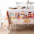 Maison d' Hermine Premium Table Cloth Rectangle Table 100% Combed Cotton 90 x 70 Inches Tablecloth Reusable Decorative for Dining Room, Farmhouse, Home, Party, Festive & Wedding - Pastries