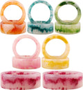 CLEENTABLE Epoxy Resin Napkin Rings Set - 12 Pcs Decorative Pastel Table Holders, 1.5" Dia, Art Deco Style - Ideal for Weddings, Dinner, Parties, Home, Dining, Gifting, Indoor & Outdoor (Multi)
