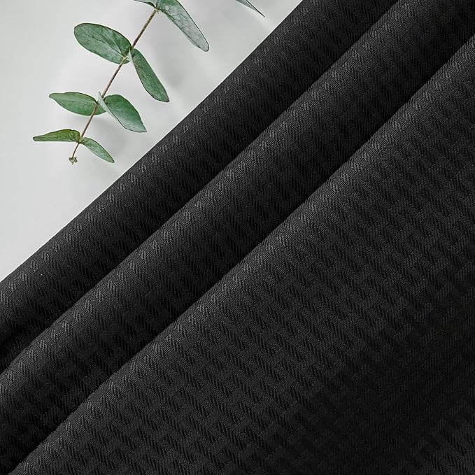 maxmill Tablecloth Weaved Texture Stain Resistant Waterproof, Wrinkle Resistant Washable Table Cloth, Fabric Table Cover for Dining Room, Indoor Outdoor Use, Rectangle 60 x 120 Inch, Black