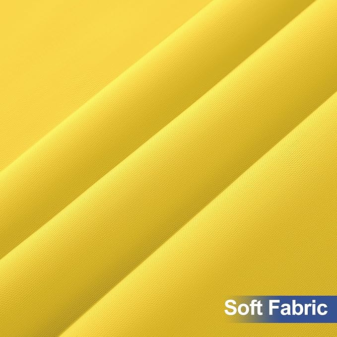 homing 2 Pack Rectangle Table Cloth, Elastic Fitted Fabric Tablecloth Fits for 6 Foot Folding Tables, Washable Table Cover for Picnic, Camping, Indoor & Outdoor (Yellow, 30" x 72")