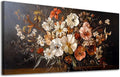 ADJUVANT Wall Art Vintage Floral Bouquet in Vase 40"L x 20"W, Flowers Canvas Painting Botanic Artwork Retro Blossoms Prints Graceful Floral Wall Decor for Living Room Bedroom Dining Room Home Office
