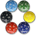 Ceramic Small Dipping Bowls Set of 6, 2.5 Oz Soy Sauce Dish, Handmade Charcuterie, Colorful Pinch, Dishwasher & Microwave Safe Sauce, Mini Bowls