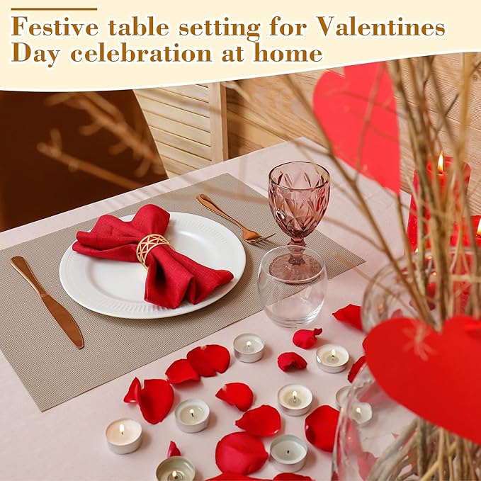 Bokon 50 Pcs Gold Napkin Rings Metal Leaf Napkin Holders Delicate Rings Bulk for Wedding Birthday Party Banquet Decoration(Hollow Out)