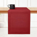 D'Moksha Homes Linen Red Table Runner 90 Inches Long - 100% Pure Linen 14 x 90 Inch Table Runner for Dining, Valentines, Spring - Machine Washable