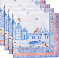 Maison d' Hermine Cloth Napkins Set of 4 100% Cotton Everyday Reusable Square Napkins Cloth Washable Dinner Wedding Restaurant Valentines Day Decorations Spring/Summer (Amsterdam Canals, 20" x 20")