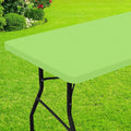 Smiry Rectangle Picnic Table Cloth, Waterproof Elastic Fitted Tablecloths for 4 Foot Tables, Washable Polyester Table Cover for Camping, Indoor and Outdoor (Lime Green, 24"x48")