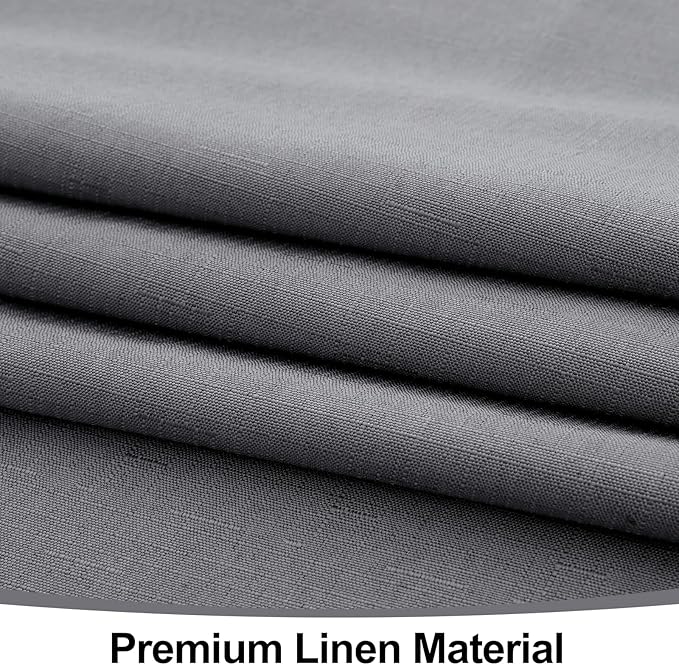 Smiry Square Table Cloth Linen Textured, Waterproof Spillproof Anti-Wrinkle Burlap Tablecloth, Washable Decorative Fabric Table Cover for Dining, Party, Banquet, 60 x 60 Inch, Grey