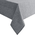 Hiasan Faux Linen Rectangle Tablecloth - Wrinkle and Stain Resistant Washable Table Cloth for Kitchen Dining Room Holiday Table Cover for Party Dinner, Grey, 90 x 156 Inch