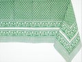 ATOSII Cotton Tablecloth Queen Green 72" X 108" Inches
