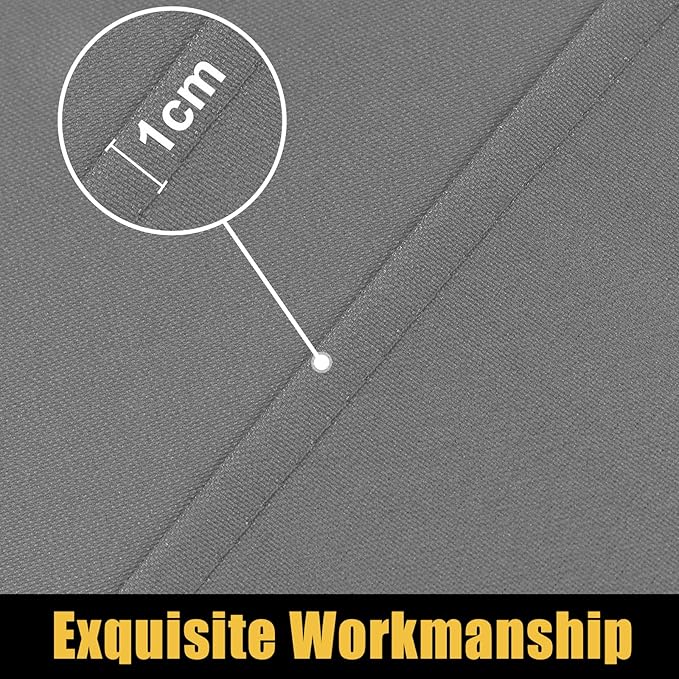 Smiry Rectangle Picnic Table Cloth, Waterproof Elastic Fitted Tablecloths for 8 Foot Tables, Washable Polyester Table Cover for Camping, Indoor and Outdoor (Grey, 30"x96")