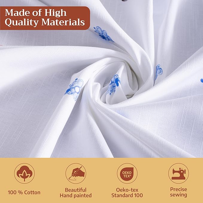 Maison d' Hermine Table Cloth Rectangle Table 100% Cotton 54 x 72 Inches Tablecloth Reusable Decorative for Dining Room Farmhouse Home Valentines Day Decorations Spring Summer - Amsterdam Canals