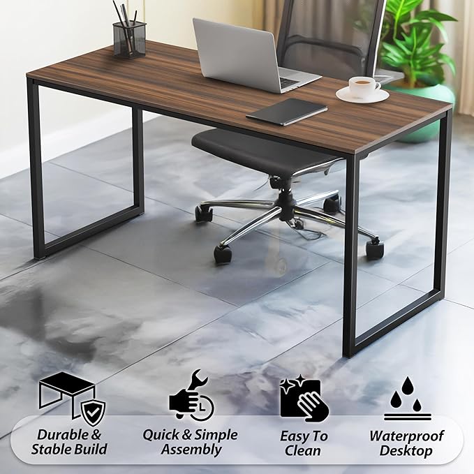 SHW Mission 40-Inch Home Office Computer Desk, Walnut