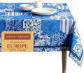Maison d' Hermine Table Cloth Square Table 100% Cotton 54 x 54 Inches Tablecloth Reusable Decorative for Dining Room Farmhouse Home Valentines Day Decorations Spring Summer - Summer Blues