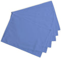 Calicot Placemats Set of 6 100% Cotton Washable Cloth Place Mats, Reusable Table Mats for Spring/Summer & Thanksgiving Christmas Decorations Kitchen Dining Party Wedding (Bel Air Blue, 13" x 19")