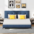 FDW | 6 Inch King Mattress | Medium Firm | Gel Memory Foam Mattress | White | Bed in a Box, CertiPUR-US Certified | Pressure Relief, Cooling Ventilated Foam | Washable Removable Cover