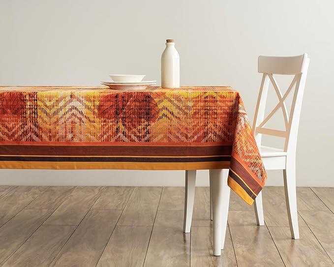Maison d' Hermine Table Cloth Rectangle Table 100% Cotton 60 x 108 Inches Fall Tablecloth Reusable Everyday Use for Thanksgiving Christmas Decorations Dining Farmhouse Party (Thanksgiving Tartan)
